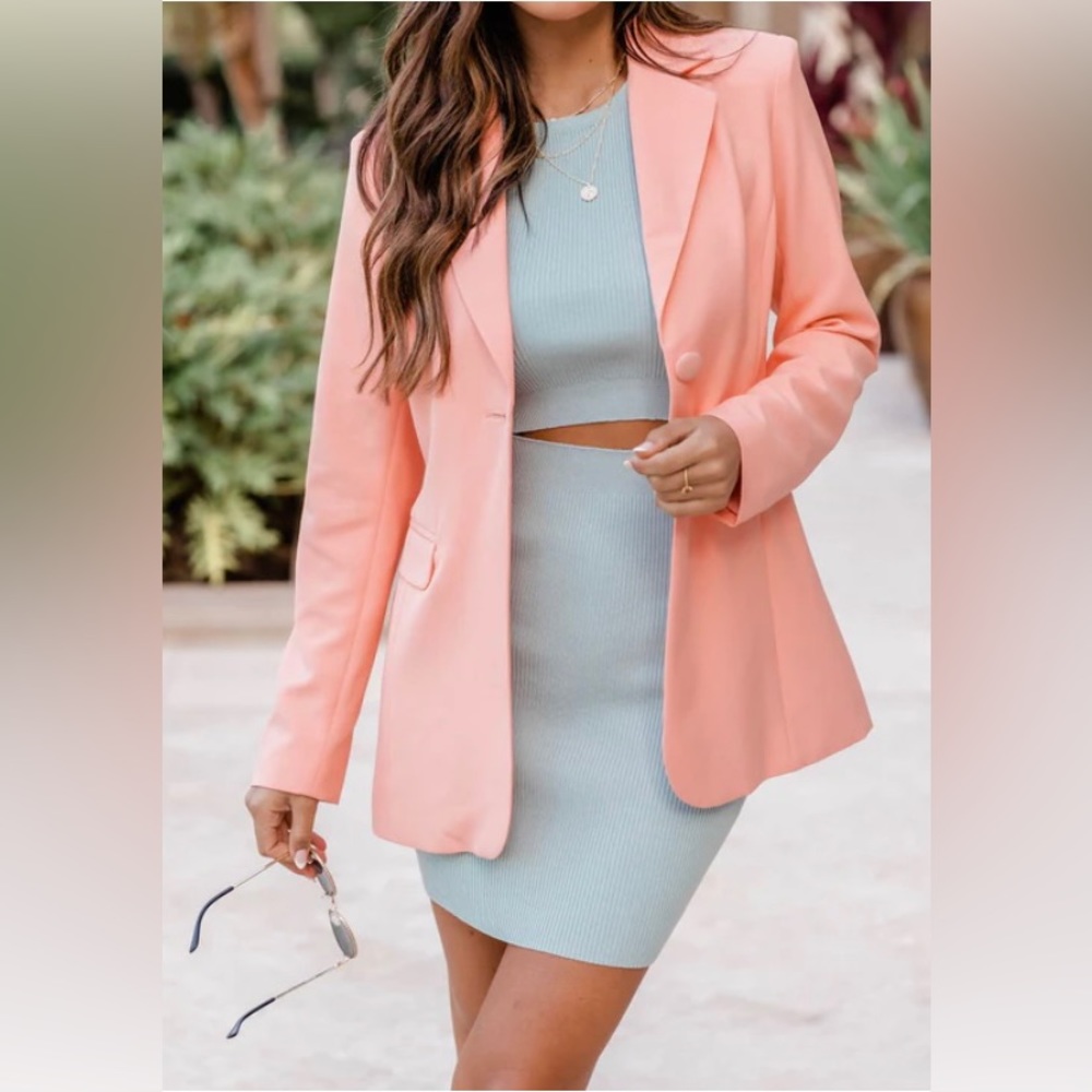 Like New 🌟Another Tune Peach Blazer 🍑